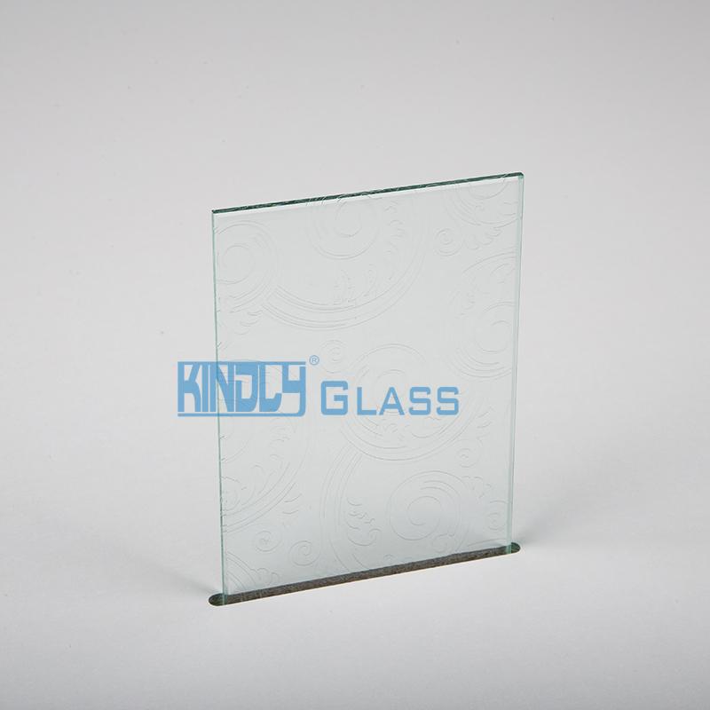 Acid Etched Design on Clear Glass 